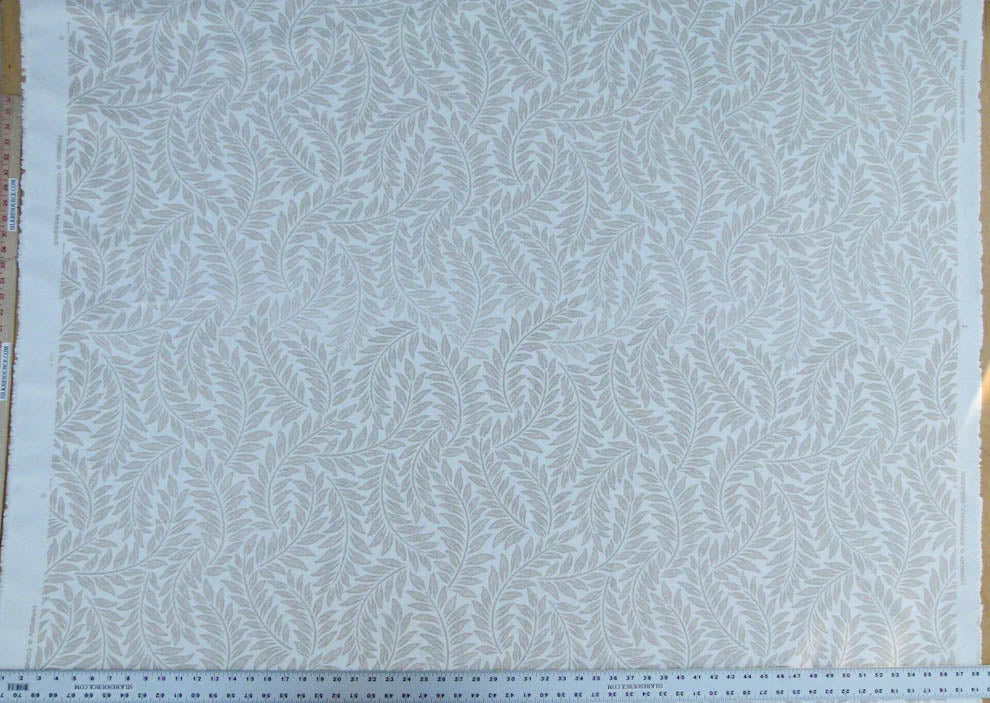 Scalamandre Patrick Beige On White Willow Tree Botanical Foliage Linen Cotton MSRP USD 124