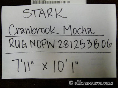 Stark Cranbook Mocha 7'11" X 10' 1" Colorful Stripe Red Beige Mustard Modern Wool Rug MSRP USD 1690