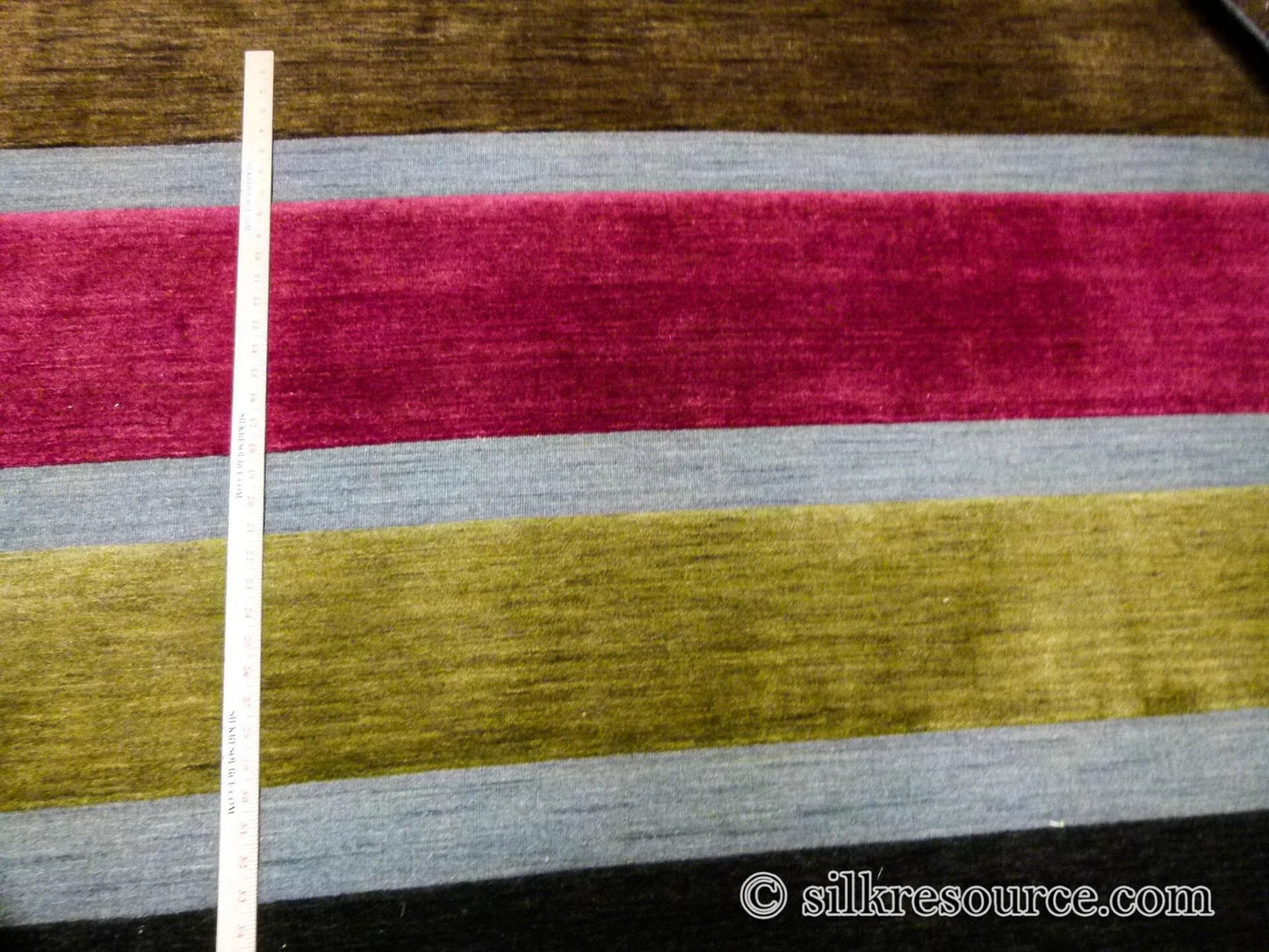 Stark Cranbook Mocha 7'11" X 10' 1" Colorful Stripe Red Beige Mustard Modern Wool Rug MSRP USD 1690