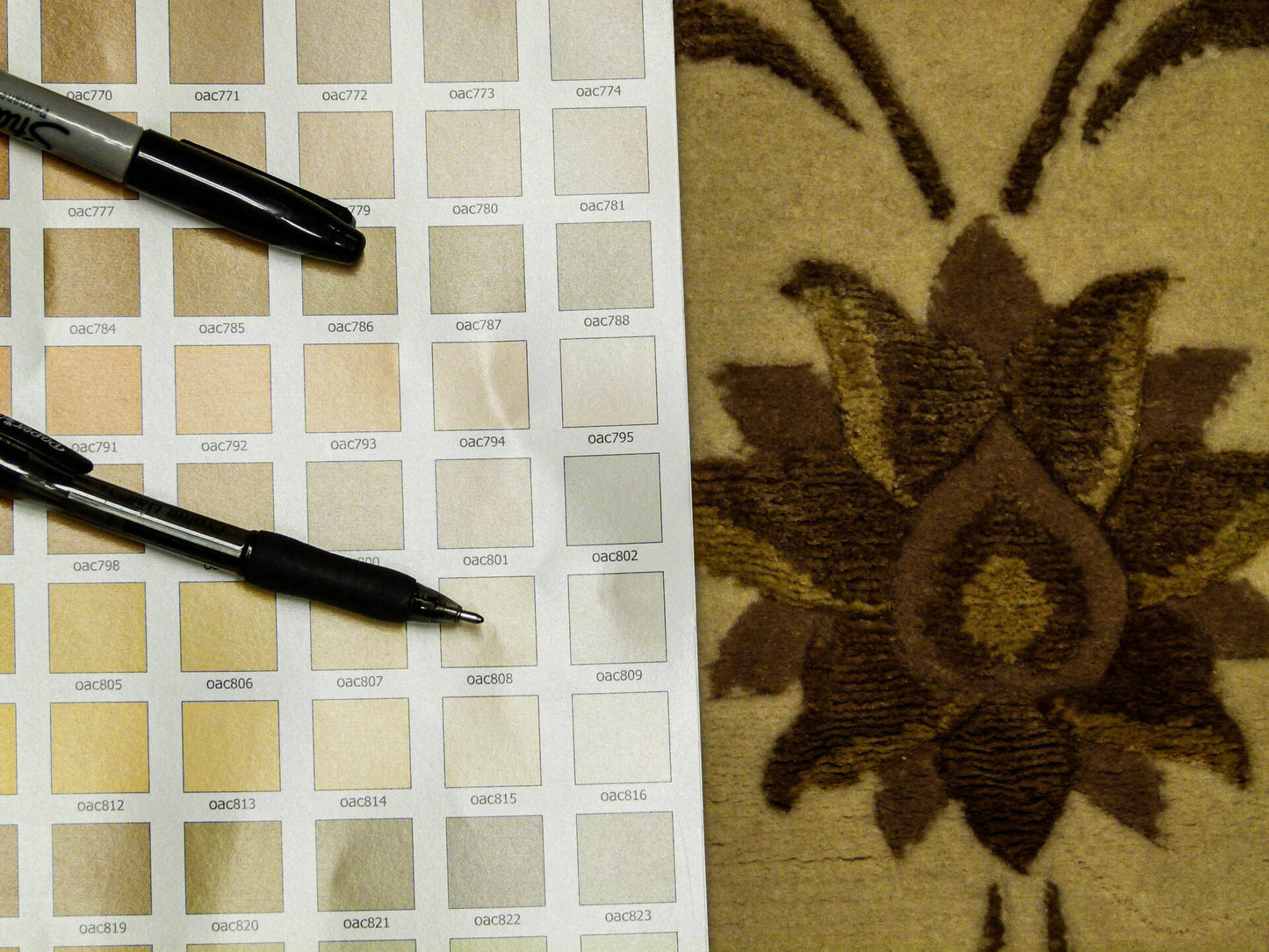 Stark Englewood Wheat 5x3' Gold Cream Silk Wool Hand-knotted Rug Modern Tulip Lotus Artichoke Crewel Flora MSRP USD 1500