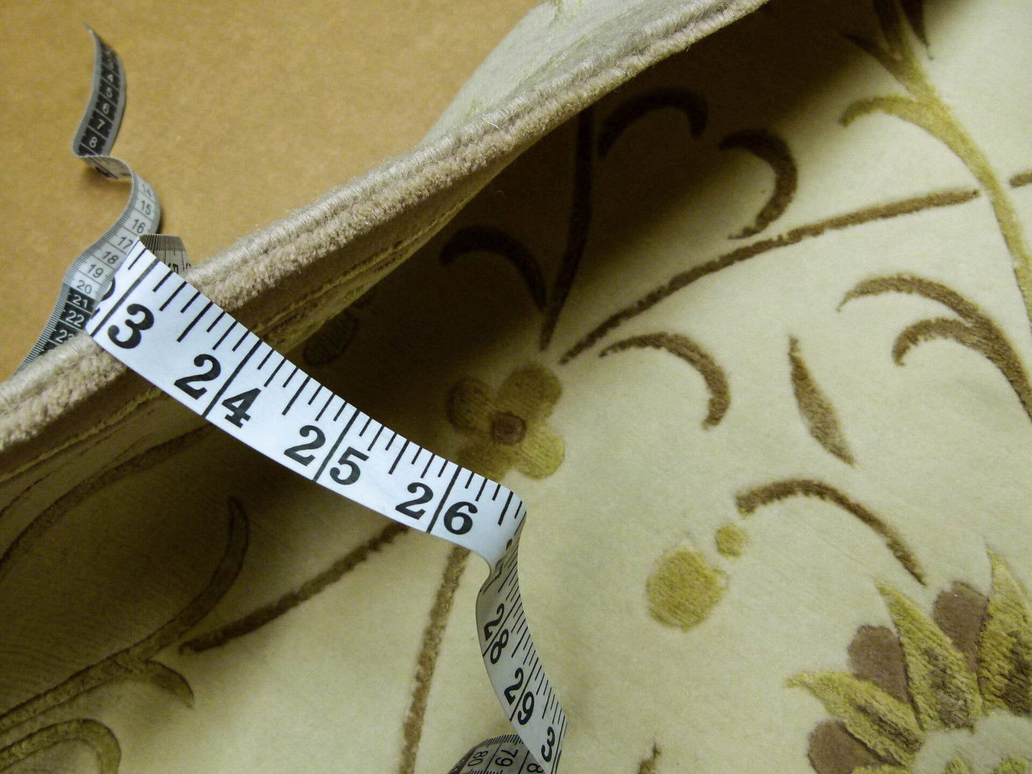 Stark Englewood Wheat 5x3' Gold Cream Silk Wool Hand-knotted Rug Modern Tulip Lotus Artichoke Crewel Flora MSRP USD 1500