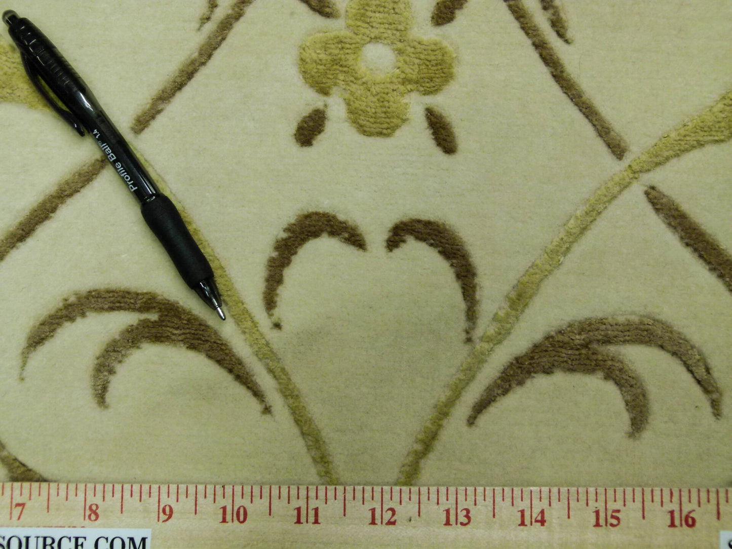 Stark Englewood Wheat 5x3' Gold Cream Silk Wool Hand-knotted Rug Modern Tulip Lotus Artichoke Crewel Flora MSRP USD 1500
