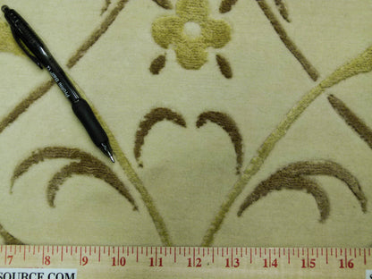 Stark Englewood Wheat 5x3' Gold Cream Silk Wool Hand-knotted Rug Modern Tulip Lotus Artichoke Crewel Flora MSRP USD 1500