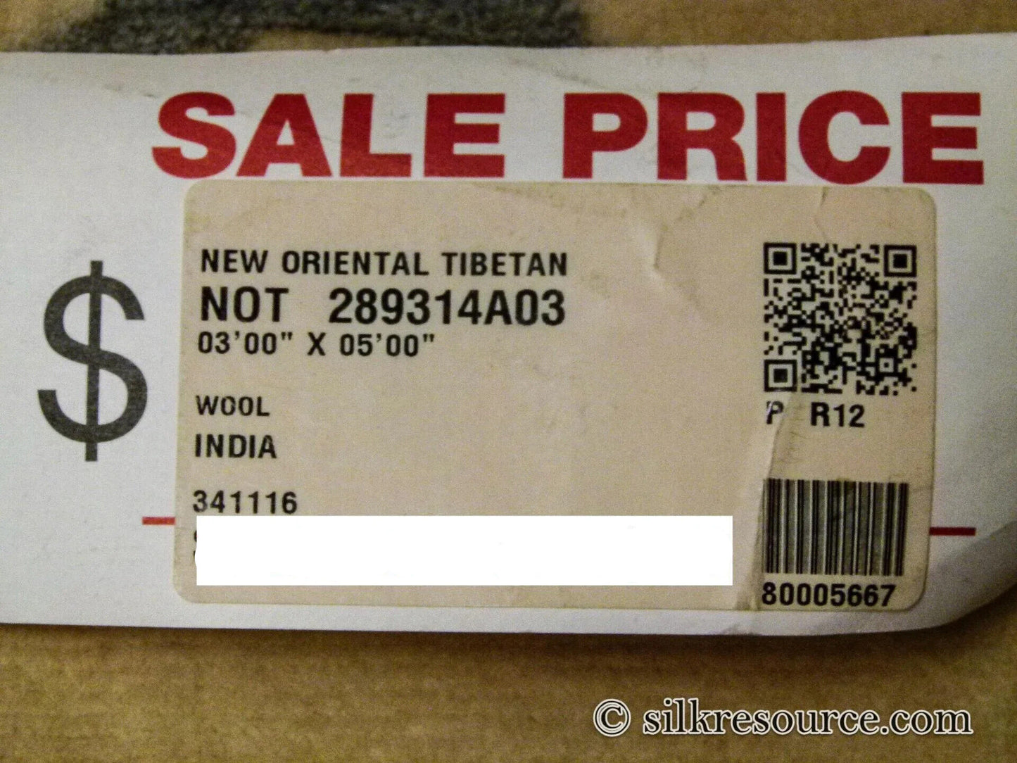 Stark Fort Valley Antique White 3x5' Hand-knotted Wool Rug Blue Antique White Modern Medallion MSRP USD 741