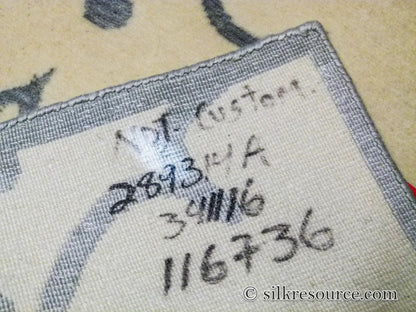 Stark Fort Valley Antique White 3x5' Hand-knotted Wool Rug Blue Antique White Modern Medallion MSRP USD 741