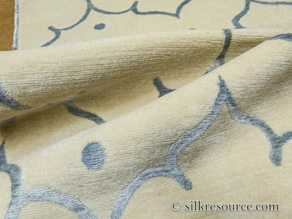 Stark Fort Valley Antique White 3x5' Hand-knotted Wool Rug Blue Antique White Modern Medallion MSRP USD 741