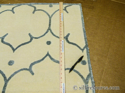 Stark Fort Valley Antique White 3x5' Hand-knotted Wool Rug Blue Antique White Modern Medallion MSRP USD 741