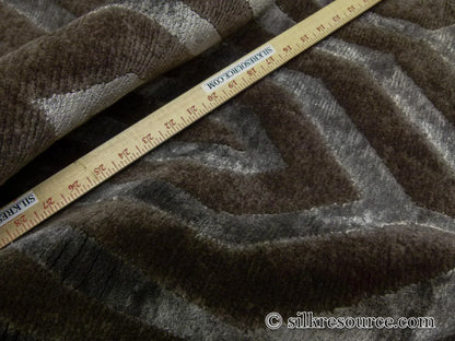 Stark Fribourg Dim Grey 2'11" X5' New Oriental Tibetan Rug Lattice Maze Silk Wool MSRP USD 1560