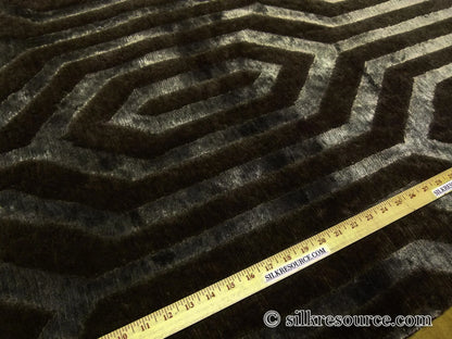 Stark Fribourg Dim Grey 2'11" X5' New Oriental Tibetan Rug Lattice Maze Silk Wool MSRP USD 1560