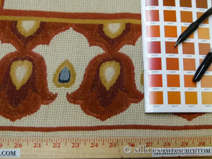 Stark Barentu Silver  Diamond Barratta Collection Leopard Deer Bird Flora Zoology 100% Wool 4x5' MSRP USD 1150