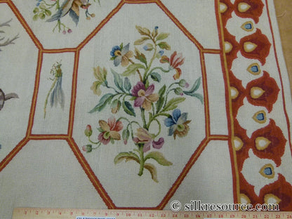 Stark Barentu Silver  Diamond Barratta Collection Leopard Deer Bird Flora Zoology 100% Wool 4x5' MSRP USD 1150