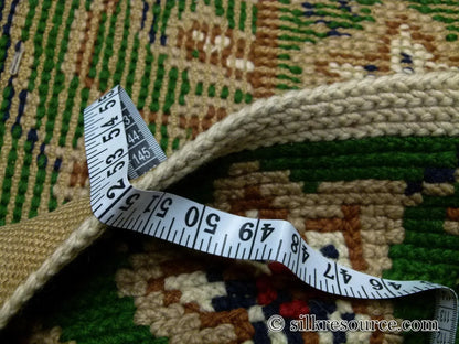 Stark Hongseong Dim Grey 5x6' Korean Asian Flora Forsythia Emerald Green Beige Red MSRP USD 1500