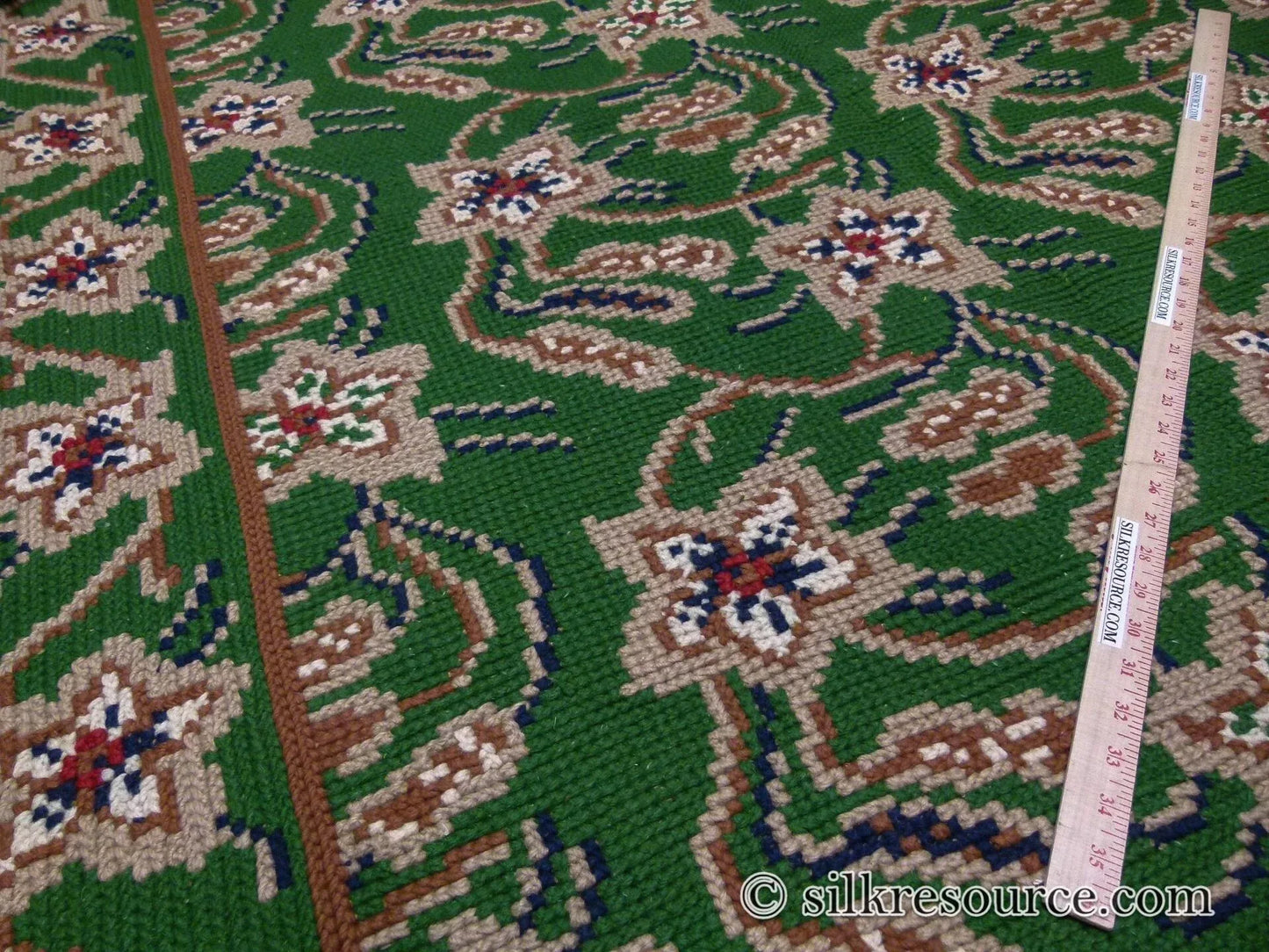 Stark Hongseong Dim Grey 5x6' Korean Asian Flora Forsythia Emerald Green Beige Red MSRP USD 1500