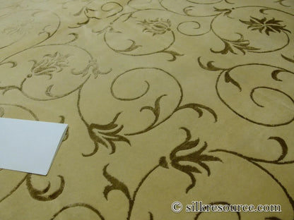 Stark Endicott Silver 5x8' Silk Wool Hand-knotted Rug Medallion Damask MSRP USD 4550