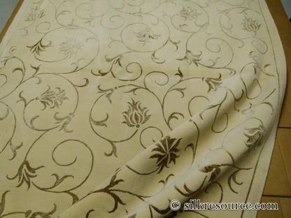 Stark Endicott Silver 5x8' Silk Wool Hand-knotted Rug Medallion Damask MSRP USD 4550