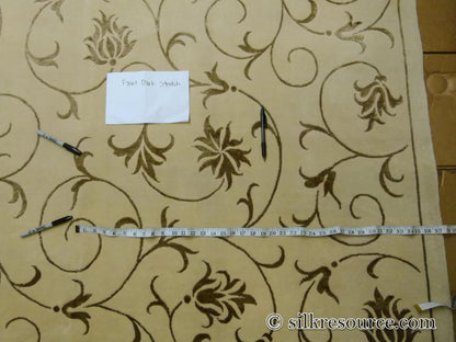 Stark Endicott Silver 5x8' Silk Wool Hand-knotted Rug Medallion Damask MSRP USD 4550