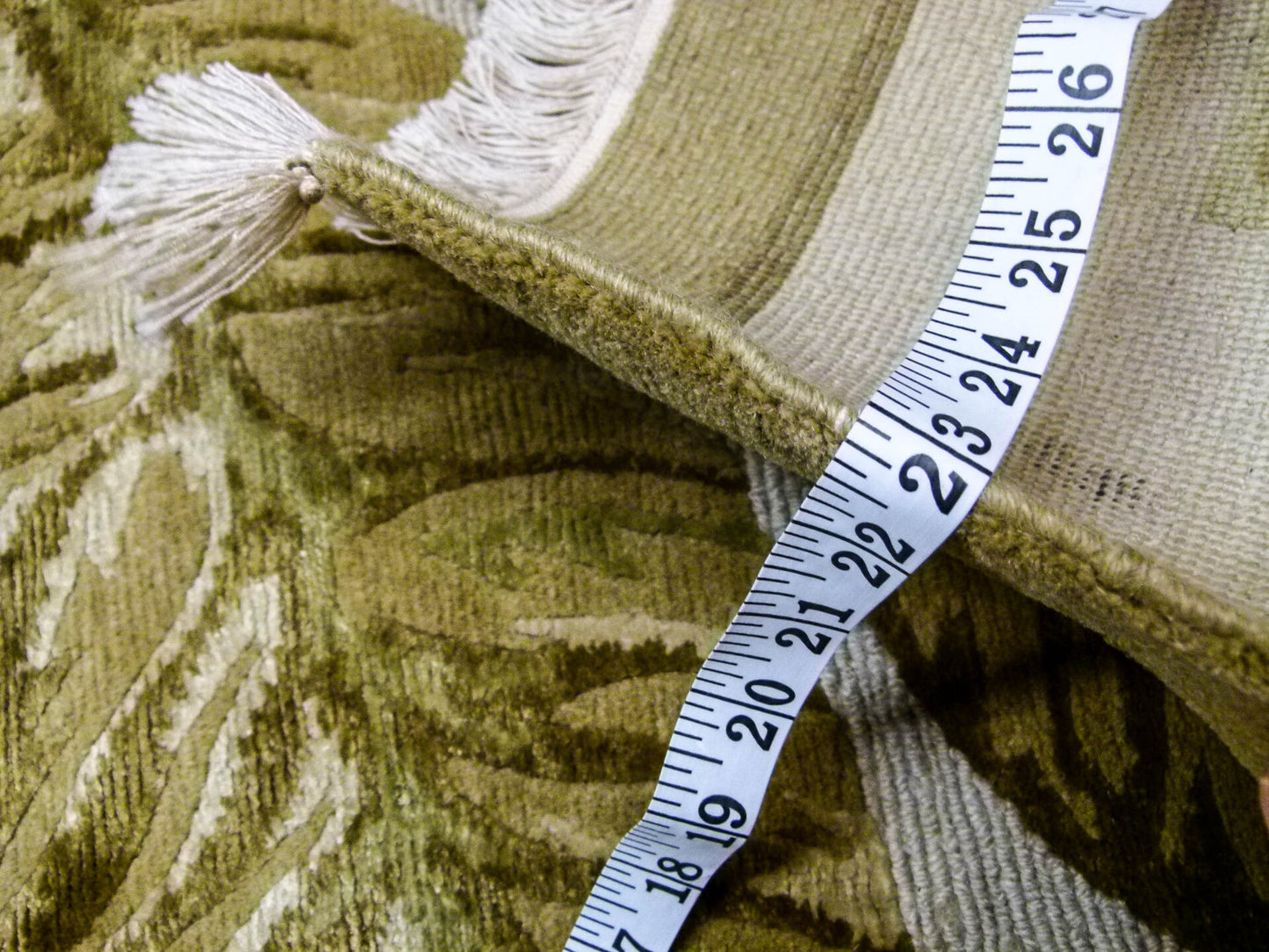 Stark El Cerrito Dark Khaki 6x9' Silk Wool Hand Knotted Banana Tree Foliage Tropical Green MSRP USD 3770