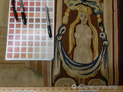 Stark Ilebo Silver 9x10'5" Aubusson Flemish Tapestry Wool Sea Ocean Port Figures Huge! MSRP USD 15000+