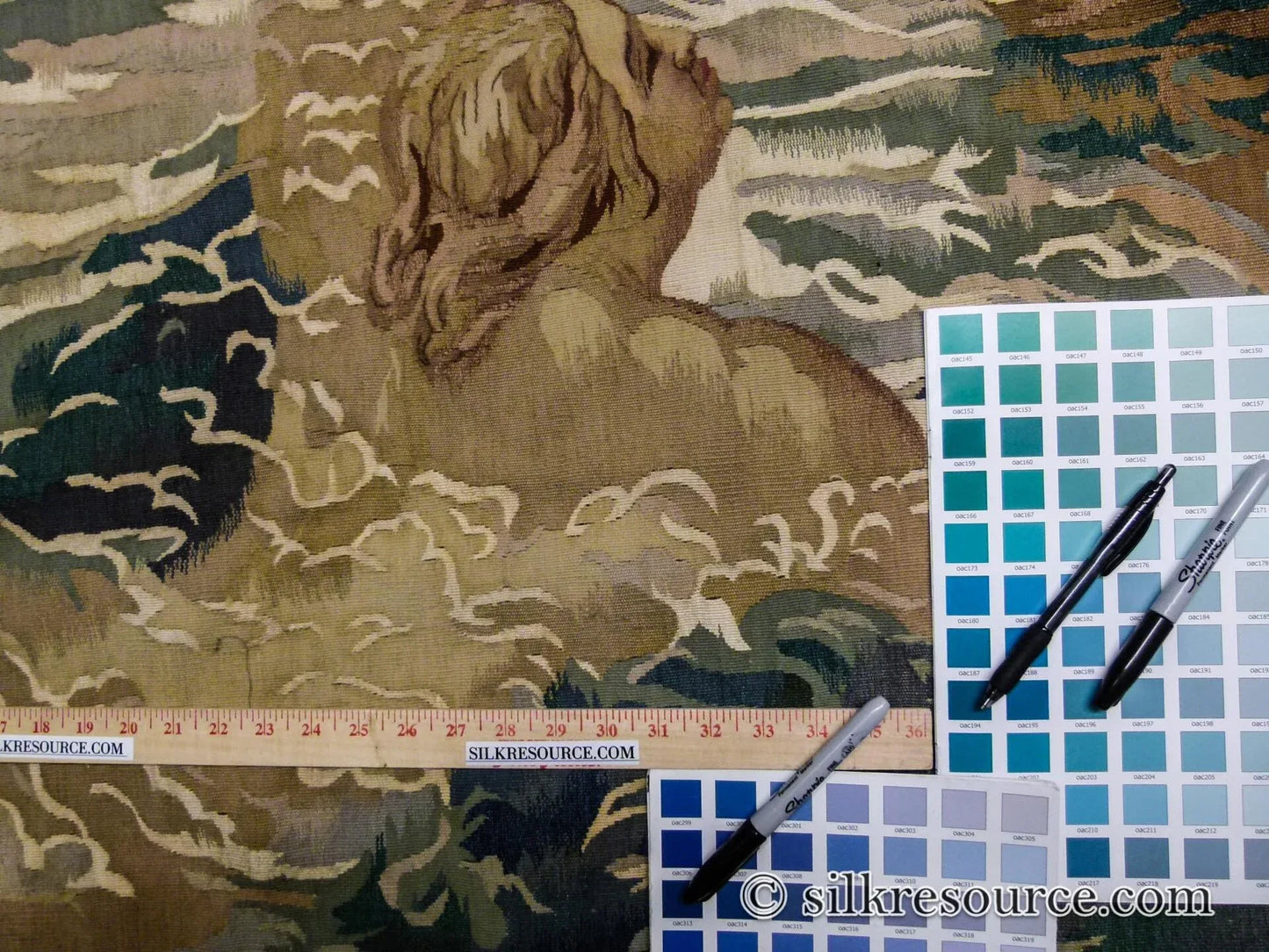 Stark Ilebo Silver 9x10'5" Aubusson Flemish Tapestry Wool Sea Ocean Port Figures Huge! MSRP USD 15000+