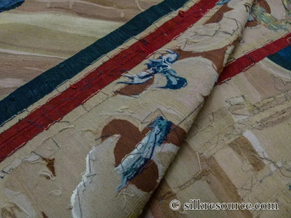 Stark Ilebo Silver 9x10'5" Aubusson Flemish Tapestry Wool Sea Ocean Port Figures Huge! MSRP USD 15000+