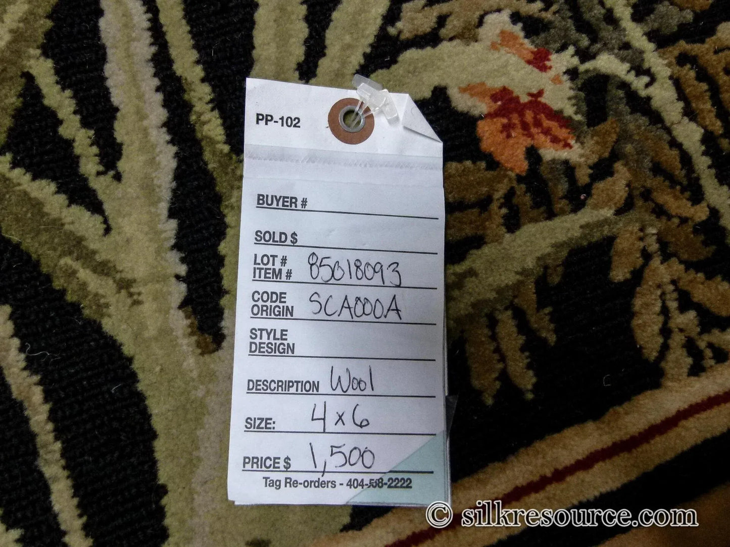 Stark Ialoveni Black 4'x6' Botanical Dutch Garden Nature Tulips Yarrow Dragonfly Pink Red Green MSRP USD 1200