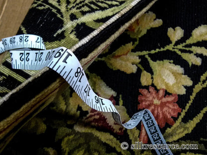 Stark Ialoveni Black 4'x6' Botanical Dutch Garden Nature Tulips Yarrow Dragonfly Pink Red Green MSRP USD 1200