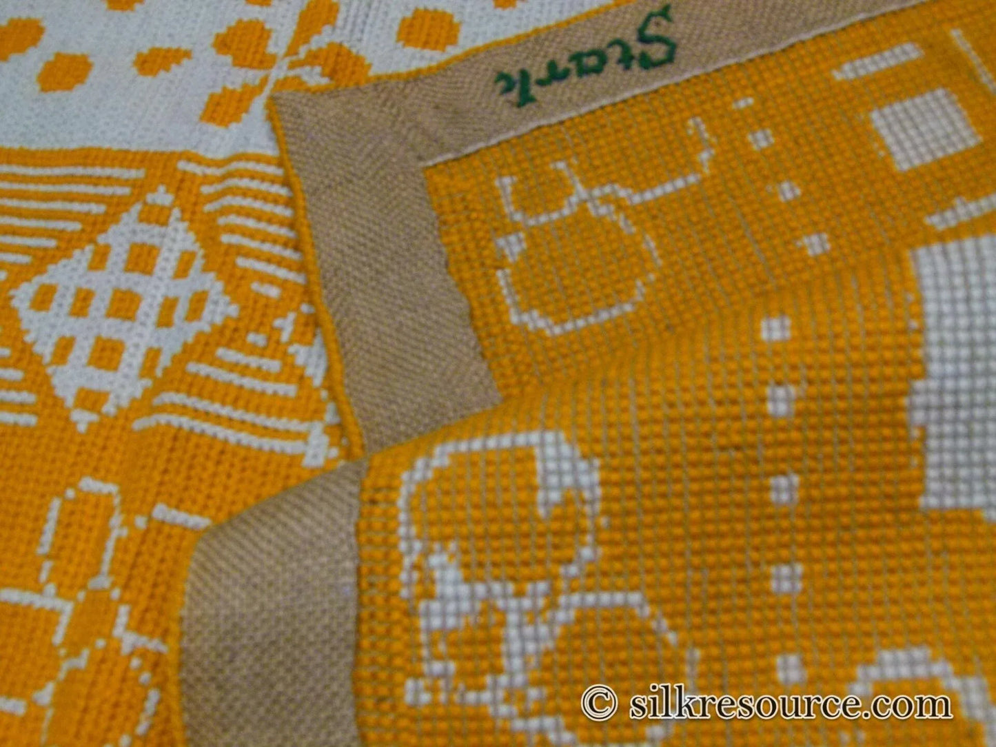 Stark Home Gardens Goldenrod 4' 10"  X 6' 6" Scandinavian Hans Christian Anderson's Little Ida's Flowers Gold Orange White MSRP USD 1500