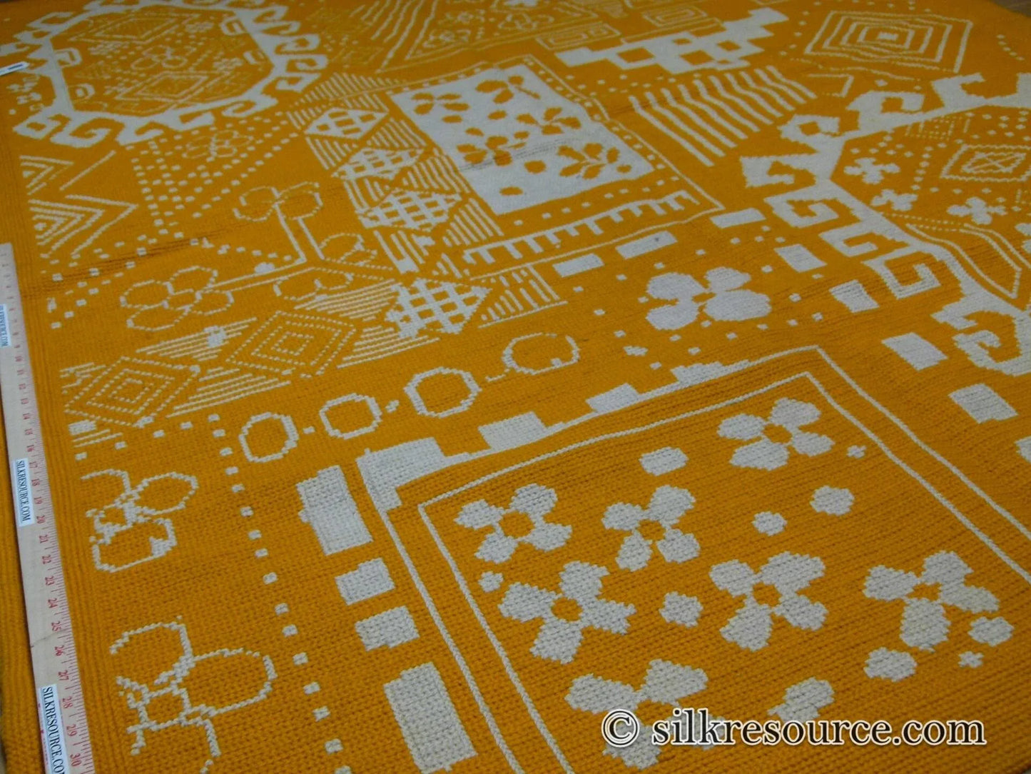 Stark Home Gardens Goldenrod 4' 10"  X 6' 6" Scandinavian Hans Christian Anderson's Little Ida's Flowers Gold Orange White MSRP USD 1500