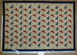 Stark Hopewell Bisque 4.3" X 6' 100% Wool Horses Equestrian Navy Red Mustard Cream MSRP USD 1500
