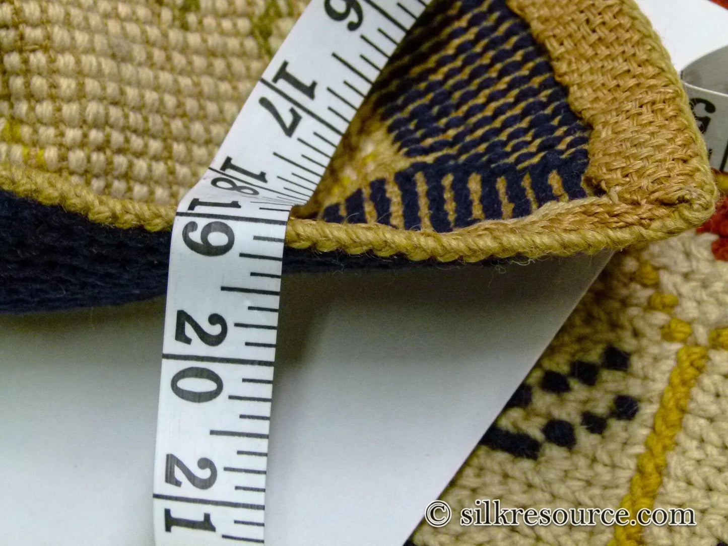 Stark Hopewell Bisque 4.3" X 6' 100% Wool Horses Equestrian Navy Red Mustard Cream MSRP USD 1500