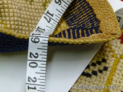 Stark Hopewell Bisque 4.3" X 6' 100% Wool Horses Equestrian Navy Red Mustard Cream MSRP USD 1500