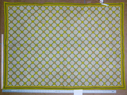 Stark Hartford Wheat 4'10" X 6' 5" Wool Flat Weave Rug Gold Wheat Green Yellow Spring! MSRP USD 1300