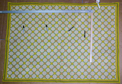 Stark Hartford Wheat 4'10" X 6' 5" Wool Flat Weave Rug Gold Wheat Green Yellow Spring! MSRP USD 1300