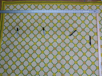 Stark Hartford Wheat 4'10" X 6' 5" Wool Flat Weave Rug Gold Wheat Green Yellow Spring! MSRP USD 1300