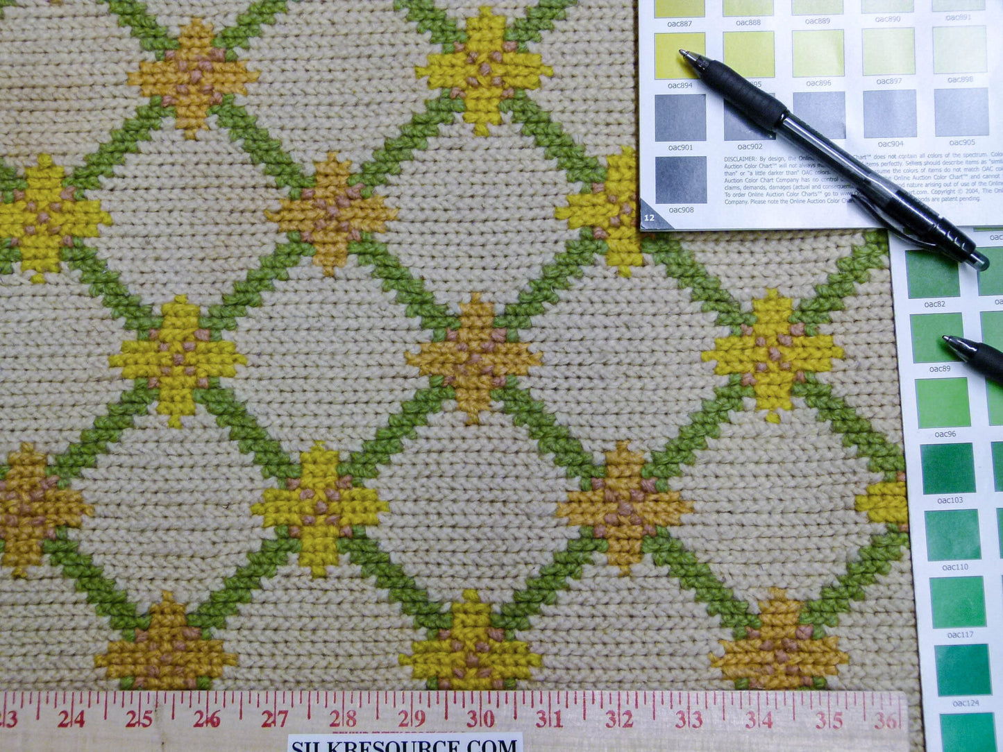 Stark Hartford Wheat 4'10" X 6' 5" Wool Flat Weave Rug Gold Wheat Green Yellow Spring! MSRP USD 1300