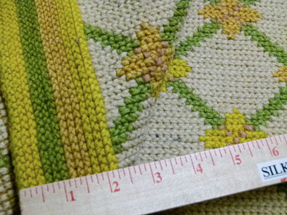 Stark Hartford Wheat 4'10" X 6' 5" Wool Flat Weave Rug Gold Wheat Green Yellow Spring! MSRP USD 1300