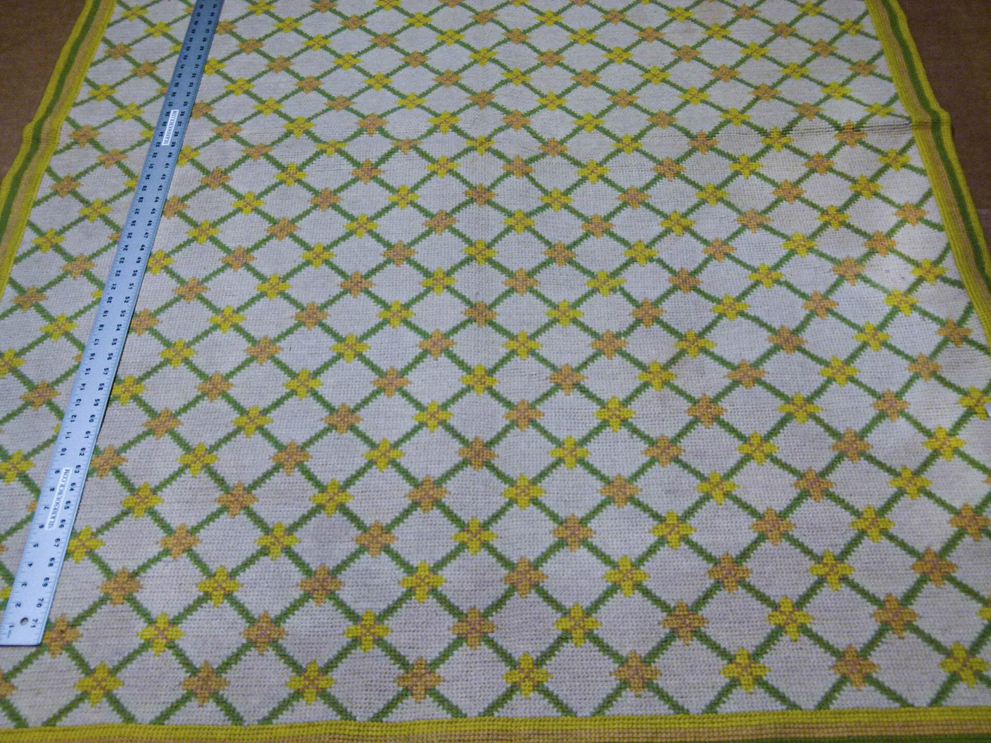 Stark Hartford Wheat 4'10" X 6' 5" Wool Flat Weave Rug Gold Wheat Green Yellow Spring! MSRP USD 1300