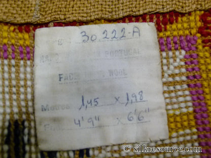 Stark Holyoke Bisque 4'10" X6'5" 100% Wool Rug South Western Quaker Art Blue Orange Red Green MSRP USD 1400