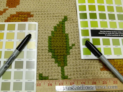 Stark Hoffman Estates Goldenrod 5'x6'6" Orange Gold Green Tulips Sunflowers Vines Foliage MSRP USD 1250