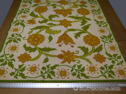 Stark Hoffman Estates Goldenrod 5'x6'6" Orange Gold Green Tulips Sunflowers Vines Foliage MSRP USD 1250