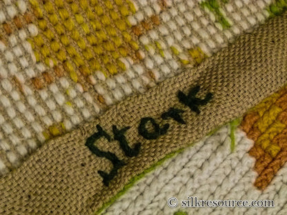 Stark Hoffman Estates Goldenrod 5'x6'6" Orange Gold Green Tulips Sunflowers Vines Foliage MSRP USD 1250