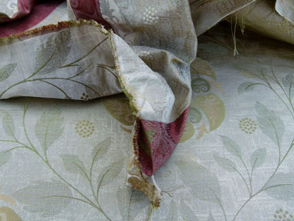 S Harris "tobago" Silk Lampas Light Antique Gold With Green Art Deco MSRP USD 188+/Y