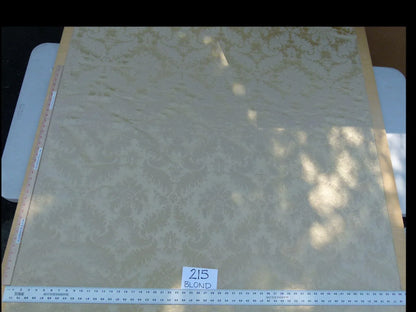 100% Silk Damask Classy Lotus Blond Beige Tan Gold MSRP USD 278/y