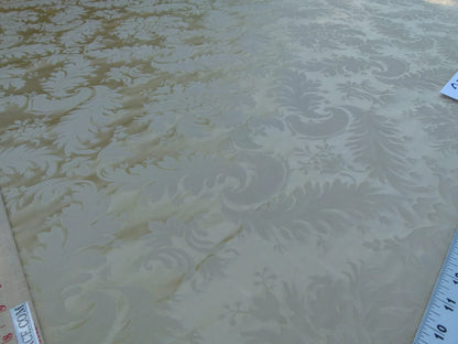 100% Silk Damask Classy Lotus Blond Beige Tan Gold MSRP USD 278/y