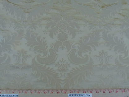 100% Silk Damask Classy Lotus Blond Beige Tan Gold MSRP USD 278/y