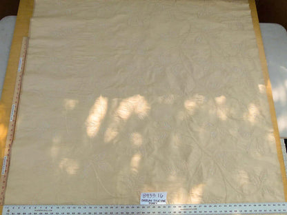 By Yd Kravet Overlay Silk Vine In Honey Cream White Double Silk Organza with Embroidery MSRP USD 250/y