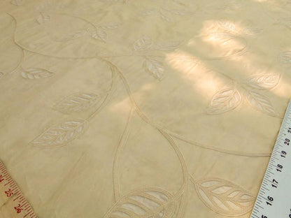 By Yd Kravet Overlay Silk Vine In Honey Cream White Double Silk Organza with Embroidery MSRP USD 250/y