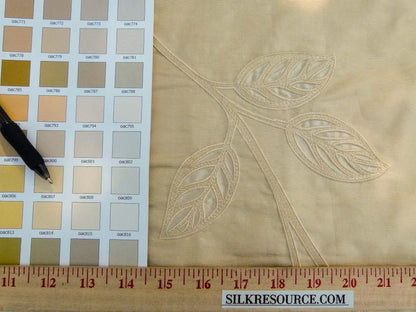By Yd Kravet Overlay Silk Vine In Honey Cream White Double Silk Organza with Embroidery MSRP USD 250/y