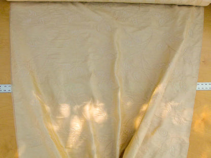 By Yd Kravet Overlay Silk Vine In Honey Cream White Double Silk Organza with Embroidery MSRP USD 250/y