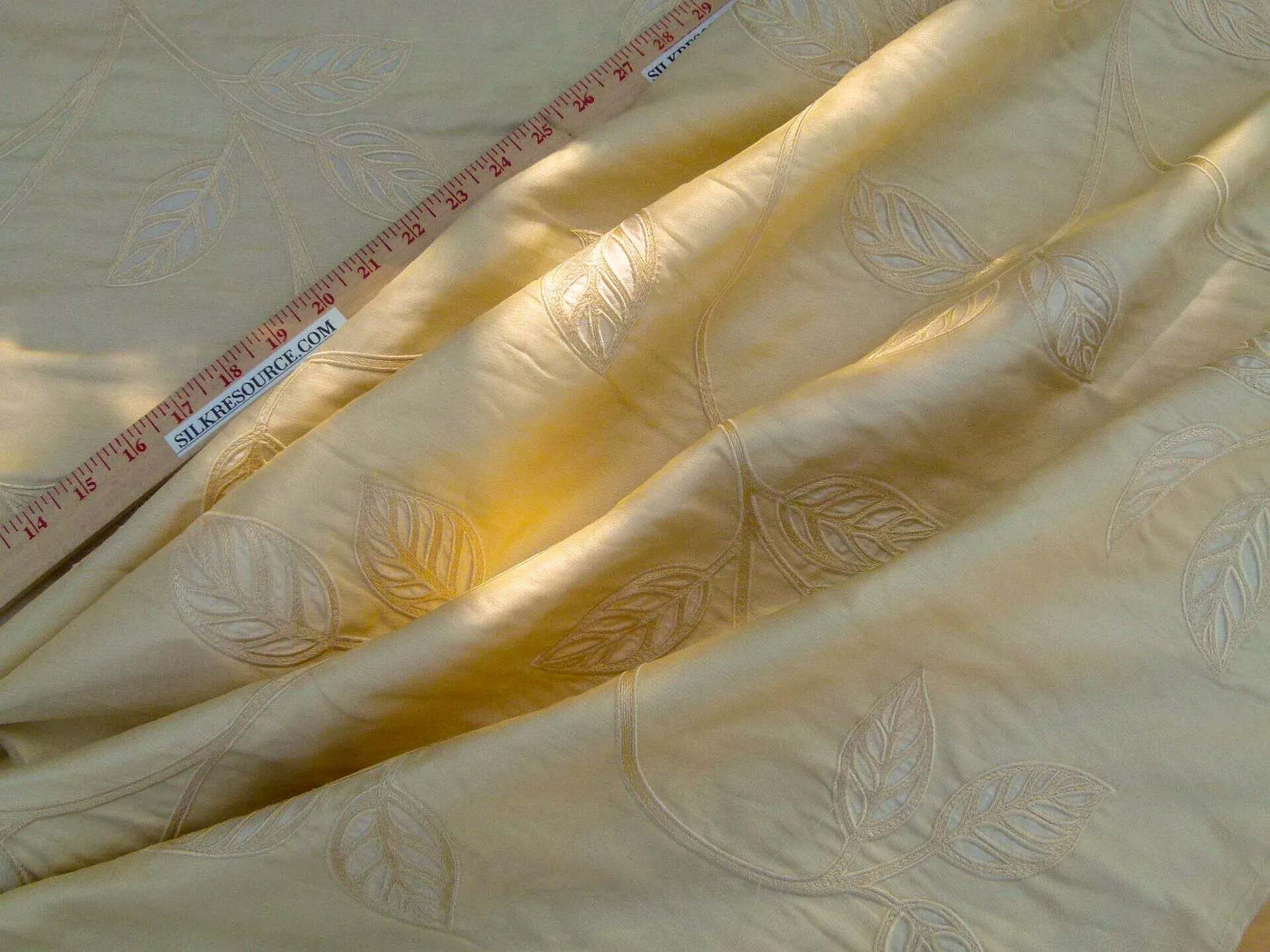 By Yd Kravet Overlay Silk Vine In Honey Cream White Double Silk Organza with Embroidery MSRP USD 250/y